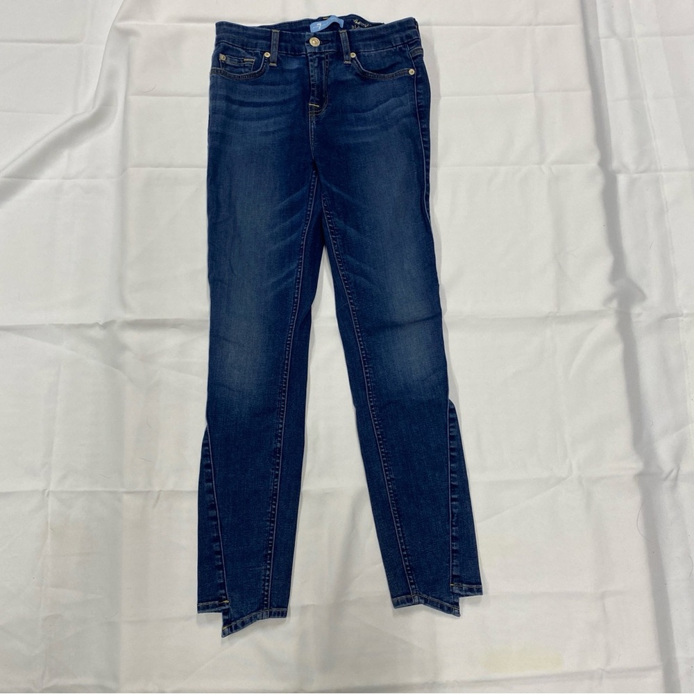 7 For All Mankind b(air) Women's Ankle Skinny in Dark Blue Size 26